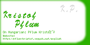 kristof pflum business card